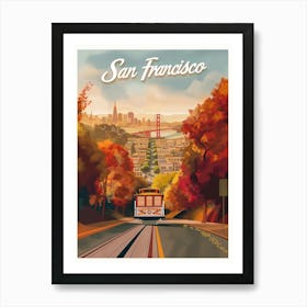 San Francisco Travel Poster Art Print