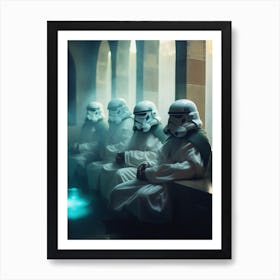 Steam Bath Stormtroopers Art Print