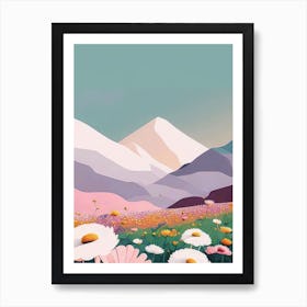 Daisies In The Mountains Art Print