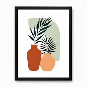 Geometric and floral composition 4 Art Print