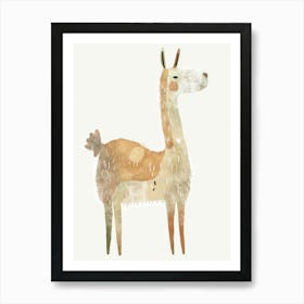 Charming Nursery Kids Animals Llama 3 Art Print