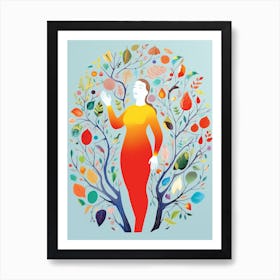 Body Positive Illustration Tree Growth  Art Print