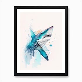 Sand Tiger Shark Watercolour Art Print