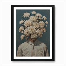 Flowers On The Head 6 Art Print