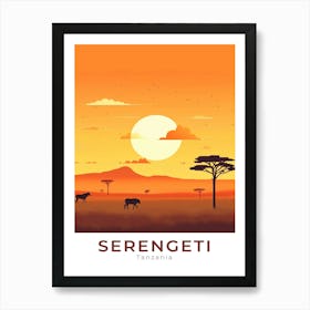 Tanzania Serengeti Travel Art Print