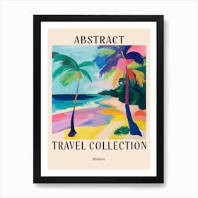 Abstract Travel Collection Poster Maldives 4 Art Print