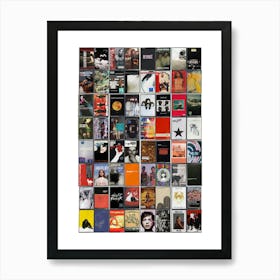 Noughties Music Print - Retro Cassette Covers Art Print