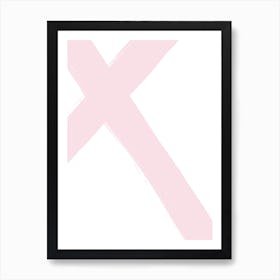 Abstract Pink Cross Art Print