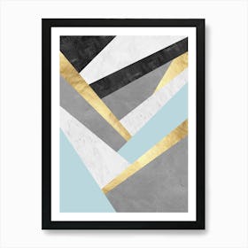 Geometric textures composition 3 Art Print