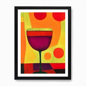 Belladonna Paul Klee Inspired Abstract Cocktail Poster Art Print