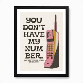 Retro My Number, The Foals Art Print