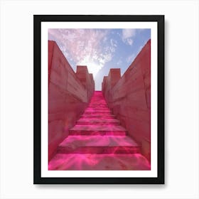 Pink Stairs Art Print