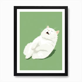 White Cat 4 Art Print