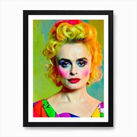 Helena Bonham Carter Colourful Pop Movies Art Movies Art Print