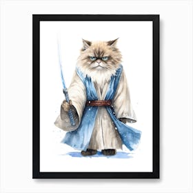 Himalayan Cat As A Jedi 2 Art Print