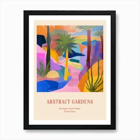 Colourful Gardens Huntington Desert Garden Usa 4 Red Poster Art Print