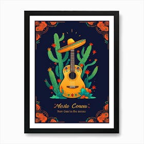 Mexican Guitar Art Print