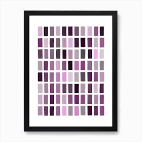 Purple Shades Rectangles Geometric Abstract Art Print