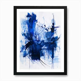 Abstract Blue Painting 26 Art Print