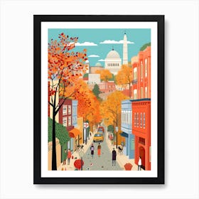 Ankara In Autumn Fall Travel Art 3 Art Print