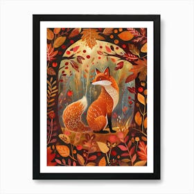 Solitary Fox In The Autumn 17 Art Print