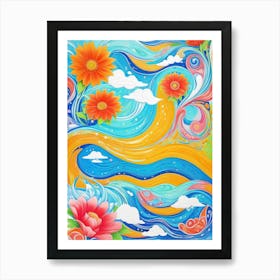 Flower Painting Art Print