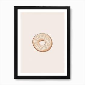 Bagel Minimalist Line 9 Art Print