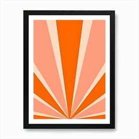 Abstract Orange Sunburst Art Print