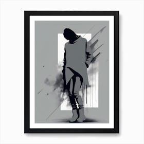 Ink Splash Silhouette Art Print