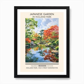 Japanese Garden In Holland Park London Parks Garden 3 Art Print