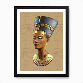 Nefertiti, a queen of Ancient Egypt Art Print