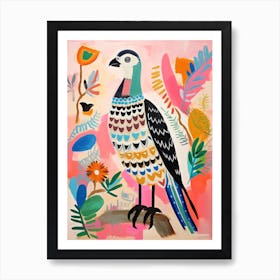 Pink Scandi Osprey 1 Art Print