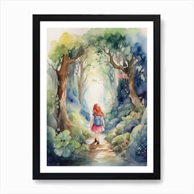 Little Girl In The Forest Art Print