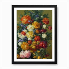 Marigold Painting 2 Flower Art Print