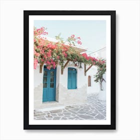 Greece Door Mamma Mia Santorini 1 Art Print