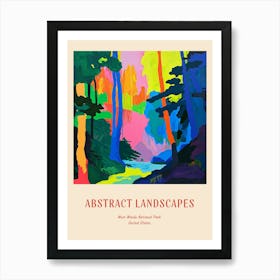 Colourful Abstract Muir Woods National Park Usa 4 Poster Art Print