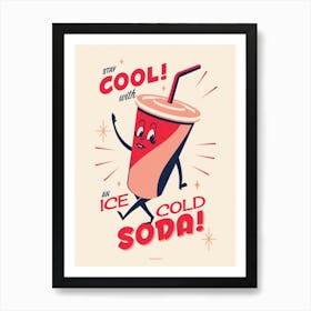 Snack Pack Vintage Style Cinema Soda Pop Drink Print Art Print