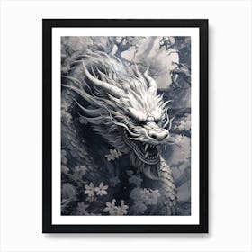Dragon Close Up Traditional Chinese Style 6 Art Print