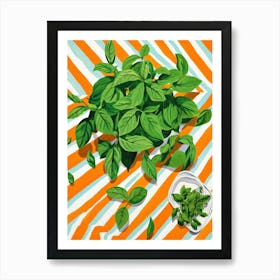 Basil Summer Illustration 5 Art Print