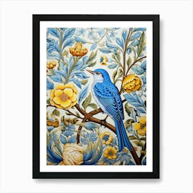 Blue Bird On A Branch 3 Art Print