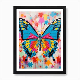 Pop Art Admiral Butterfly 2 Art Print