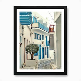 Mykonos Street Art Print