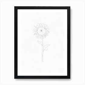 Sunflower Minimal Art Print