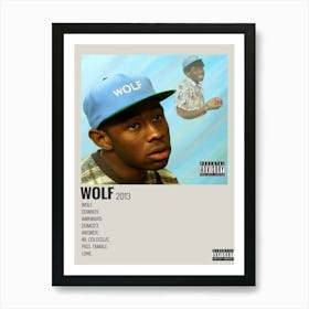 Tyler The Creator Minimalist Wolf Album Poster Art Print