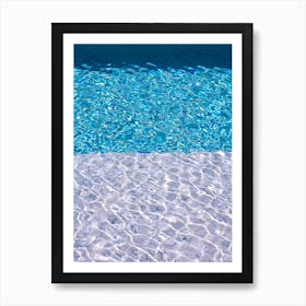 Pink Blue Water in Swimmingpool At Ibiza during Summer Art Print