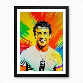 Sylvester Stallone Colourful Pop Movies Art Movies Art Print