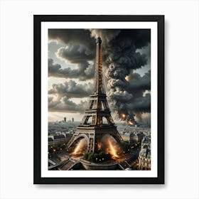 Eiffel Tower Apocalypse 1 Art Print