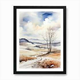 Watercolor Landscape Art Print