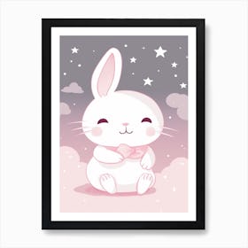 Rabbits Kawaii Illustration2 Art Print