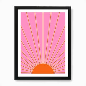 Sunshine Pink And Orange Art Print